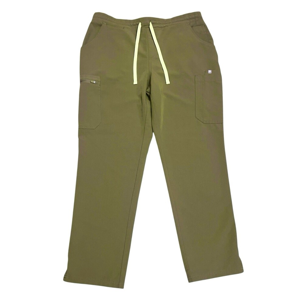 FIGS Yola Technical Collection Scrub Pants Martini Olive Medical Sz Large Petite